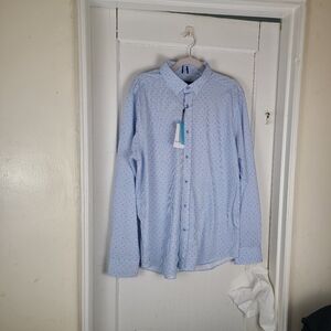 Robert Graham Ren Casual Button Down XL Blue/Multi Tailored Fit Mens Shirt.